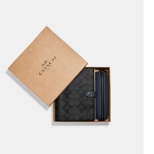 Coach Boxed Notebook And Pencil Case In Colorblock Signature Canvas
